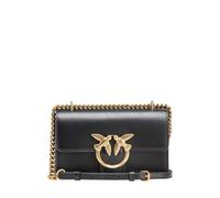 Pinko Love One Mini DC Vitello Seta, Sac Femmes, Z99q_Noir-Antique Gold, Taille Unique