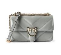 PINKO Love One Mini Sac à bandoulière Cuir véritable 20.5 cm gris