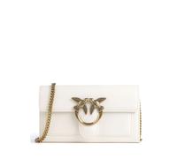 Pinko Love One Portefeuille beige, cuir grainé, femme