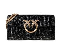 PINKO Love One Portefeuille d'embrayage Cuir véritable 19 cm noir