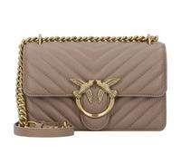 Pinko Love One Mini Sac porté épaule marron, cuir finement grainé, femme
