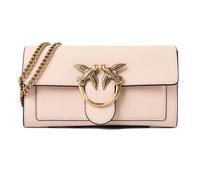 PINKO Love One Sac pochette Cuir véritable 19 cm beige