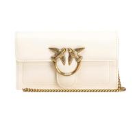 PINKO Sac pochette Love One en cuir 19 cm beige