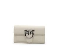 Pinko LOVE ONE WALLET C VITELLO SETA, LOVE ONE PORTEFEUILLE C VITELLO SETA femme, Z14O_BIANCO SETA-OLD SILVER,