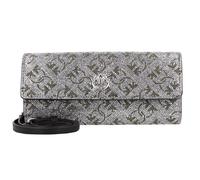 PINKO Love Portefeuille d'embrayage Cuir 19.5 cm couleur argent