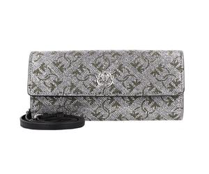 PINKO Love Portefeuille d'embrayage Cuir 19.5 cm couleur argent