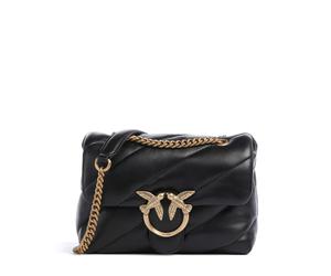 Pinko Love Puff Mini Sac porté épaule noir, cuir de mouton, femme