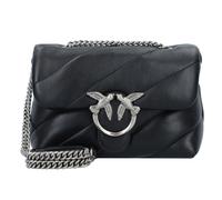 Pinko Love Mini Puff Cl Sheep Nappa, sac femme, taille unique, Z99o_noir-old Silver, Taille unique
