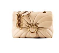PINKO Love Puff Sac à bandoulière Cuir 30 cm beige