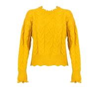 Pinko - Maille Tricot Col Rond - Femme - Pulls - Jaune - Taille: 42 FR