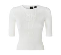 Pinko - Maille Tricot Logo Transparent - Femme - Pulls - Blanc - Taille: 42 FR