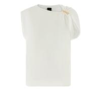 Pinko - Melody Supima Cotton Stretch Top - Femme - Tops - Blanc - Taille: 40 FR