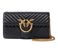 PINKO Mini Icon Wallet C Nappa Chevron S Black - Antique Gold