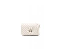 Pinko - Mini Love Bag Click Chevron - Femme - Sacs - Blanc - Taille: ONE Size