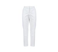 Pinko - Pantalon Cigarette en Tissu avec Détails de Couture - Femme - Pantalons - Blanc - Taille: 38 FR