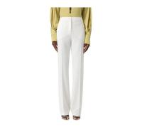 Pinko - Pantalon Large Style Élégant - Femme - Pantalons - Blanc - Taille: 46 FR