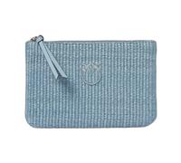 Pinko - Pochette en raphia - Femme - Sacs - Bleu - Taille: ONE Size