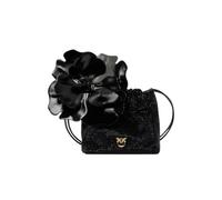 Pinko - Pochette Fleur Strassée - Femme - Sacs - Noir - Taille: ONE Size