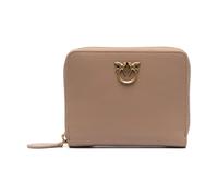 Pinko - Portefeuille en cuir avec plaque logo - Femme - Accessoires - Brun - Taille: ONE Size