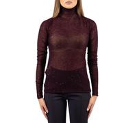 Pinko - Pull à col roulé en maille moulinée - Femme - Pulls - Violet - Taille: 40 FR