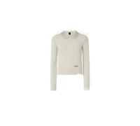 Pinko - Pull avec col et strass - Femme - Pulls - Beige - Taille: 40 FR