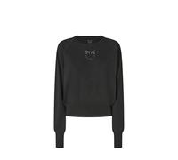 Pinko - Pull col rond Lanzarote - Femme - Pulls - Noir - Taille: 38 FR