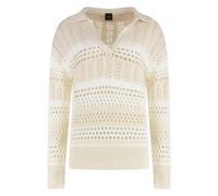 Pinko - Pull en lin et coton Gorzano - Femme - Pulls - Blanc - Taille: 36 FR