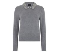 Pinko - Pull en mélange de laine Polo - Femme - Pulls - Gris - Taille: 38 FR