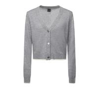 Pinko - Pull Gris en Mérinos et Cachemire avec Poignets Côtelés - Femme - Pulls - Gris - Taille: 40 FR