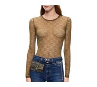 Pinko - Punto Rover Maglia Pizzo Stretch - Femme - Tops - Vert - Taille: 36 FR
