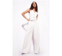 PINKO Pureza Pantalone Crepe Fluido Silk White Taille: 42 | Évasés pantalons Outlet | Femme | Blanche