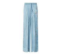 Pinko - Rikky Viscose Pantalons - Femme - Pantalons - Bleu - Taille: 36 FR