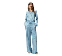 Pinko - Rikky Wide Pantalons - Femme - Pantalons - Bleu - Taille: 38 FR
