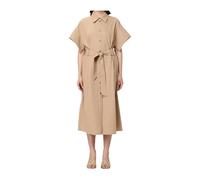 Pinko - Robe Chemise Midi - Femme - Robes - Beige - Taille: 42 FR
