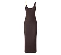 Pinko - Robe Midi Ajustée avec Bretelle Bijou - Femme - Robes - Brun - Taille: 38 FR