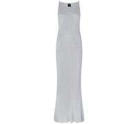 Pinko - Robe Midi Côtelée en Tricot Gris - Femme - Robes - Gris - Taille: 40 FR