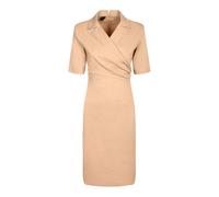 Pinko - Robe portefeuille à col cranté - Femme - Robes - Beige - Taille: 42 FR
