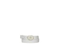 Pinko - Round Enamel H2-8 Belt - Femme - Accessoires - Blanc - Taille: L