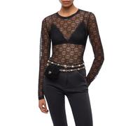 Pinko - Rover Maglia Pizzo Stretch Lov - Femme - Tops - Noir - Taille: 40 FR