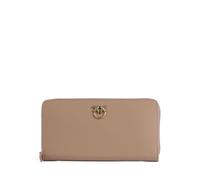 Pinko Ryder Zip Around Vitello SETA, Accessoire de Voyage -Portefeuille Femme, D01Q_Biscotto ZENZERO-Antique Gold, U