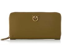 Pinko Ryder Zip Around Veau Soie, Accessoire de Voyage -Portefeuille Femme, V62q_Vert Sapin Antique Gold, U