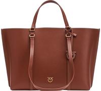 PINKO Sac à bandoulière en cuir Carrie Big Shopper Arab - Antique Gold marron