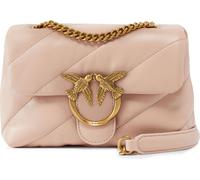 PINKO Sac à bandoulière en cuir Love Puff Mini CL Sheep Nappa Cipria - Antique Gold saumon
