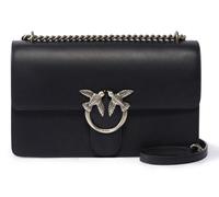 PINKO Sac à épaule bandoulière noir pour femme - Love One Classic DC M Black - Old Silver 308755