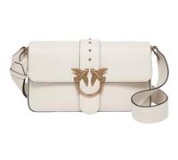 PINKO sac à épaule bandoulière Love One Classic Slouchy FL Bianco Seta - Antique Gold écru