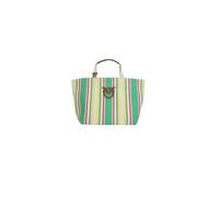 Pinko Sac à main à rayures jacquard en toile 104753 A2G5 H87Q jaune/fuchsia/vert