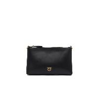 Pinko Pochette plate en cuir pour femme Noir One Size