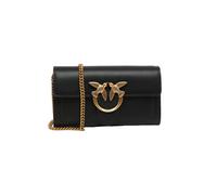 PINKO Sac pochette Love One cuir 19 cm noir