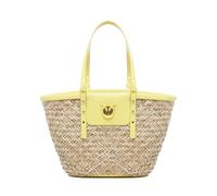 Pinko - Sac en raphia et cuir tissé à la main - Femme - Sacs - Beige - Taille: ONE Size