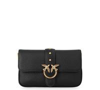 PINKO Sac Love Bag Slouchy bébé en cuir martelé noir